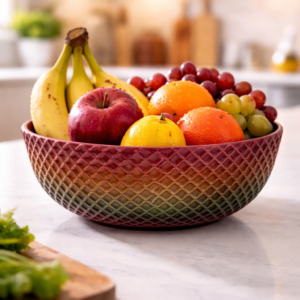 Corbeille à fruits design géométrique – vide-poche décoratif moderne
