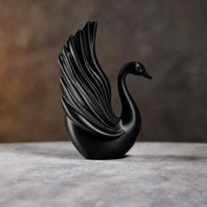 Cygne décoratif élégant – Sculpture design moderne imprimée en 3D