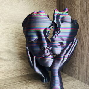 Sculpture “Fusion des visages” – Art décoratif