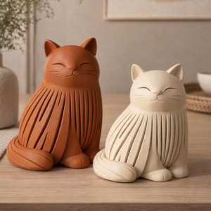 Chats décoratifs design torsadé 