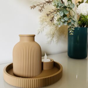 Ensemble Vase texturé décoratif